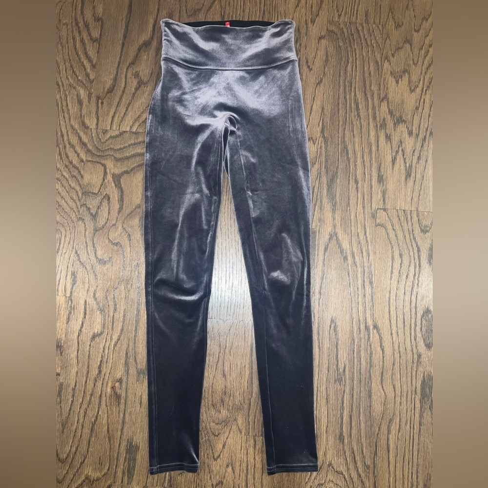 Spanx‎ Velvet Leggings Lapis Night Gray High Waisted Shaping Leggings Small S/P - Picture 2 of 4